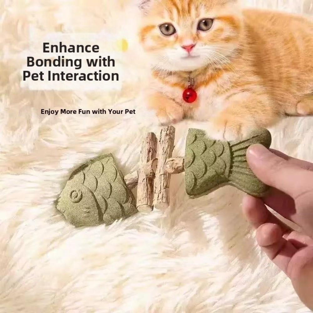 Fish Bone Shape Cat Molar Stic - Teeth Cleaning Dog Chew Bone 评论和价格