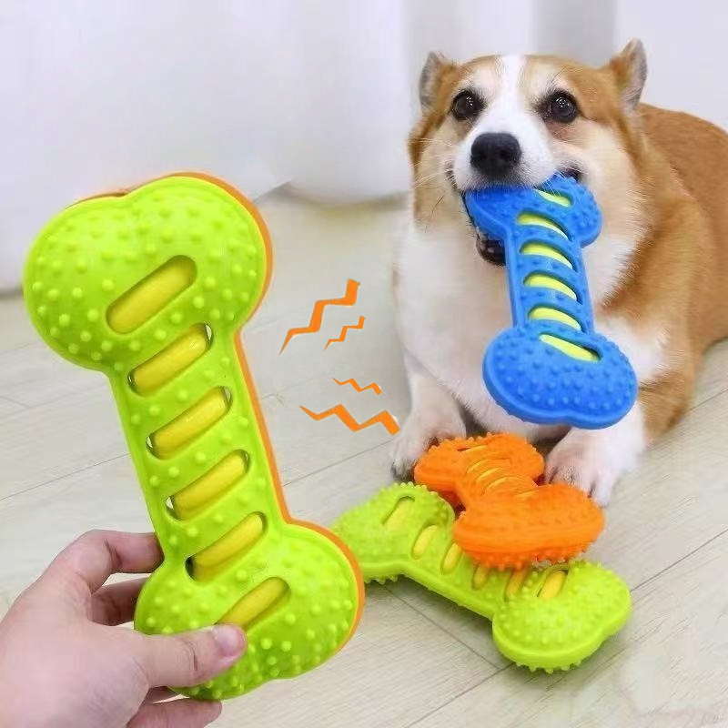 Pet Dog Chew Toys Rubber Bone  - Indestructible Dog Chew Toy 评论和价格