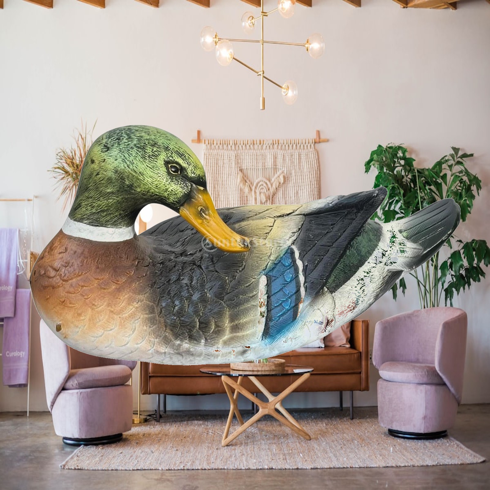 Resin Duck Figurine Outdoor Po - Aquarium 评论和价格